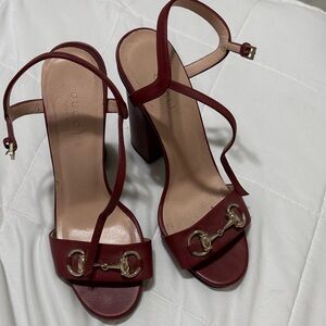 Gucci Women's Burgundy Leather Heels
